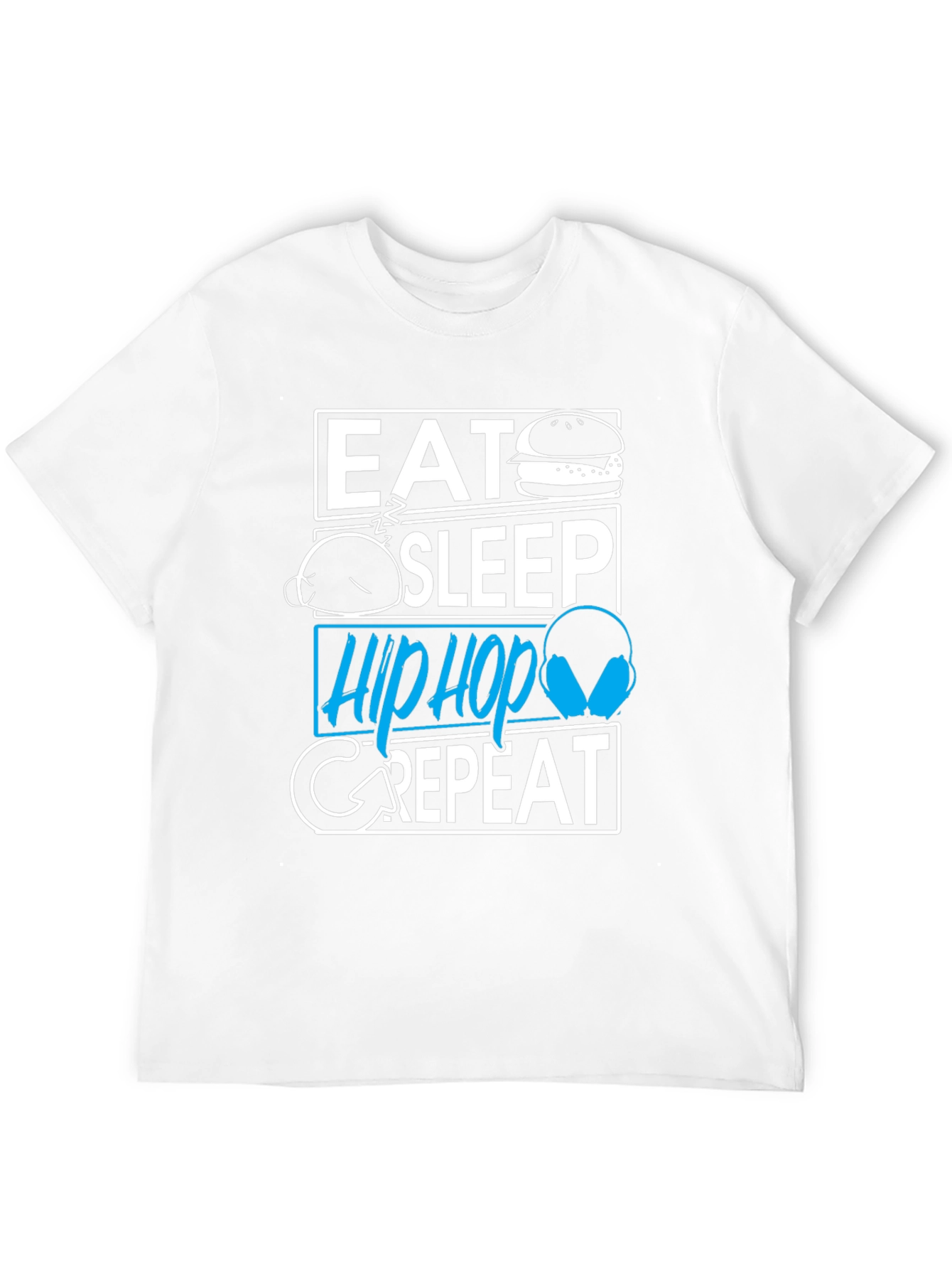 Eat Sleep Hip Hop Repeat Graphic T-Shirt