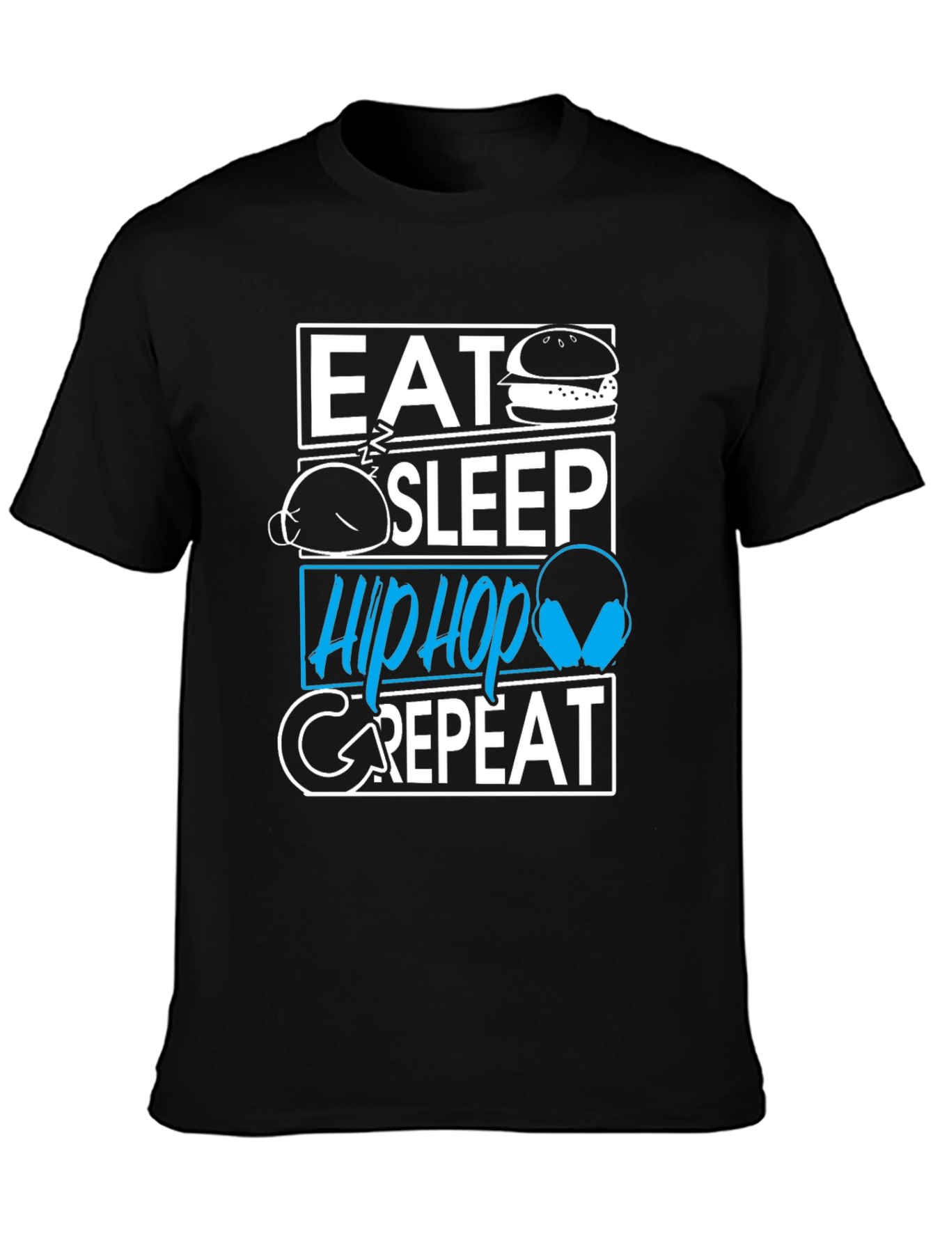 Eat Sleep Hip Hop Repeat Graphic T-Shirt