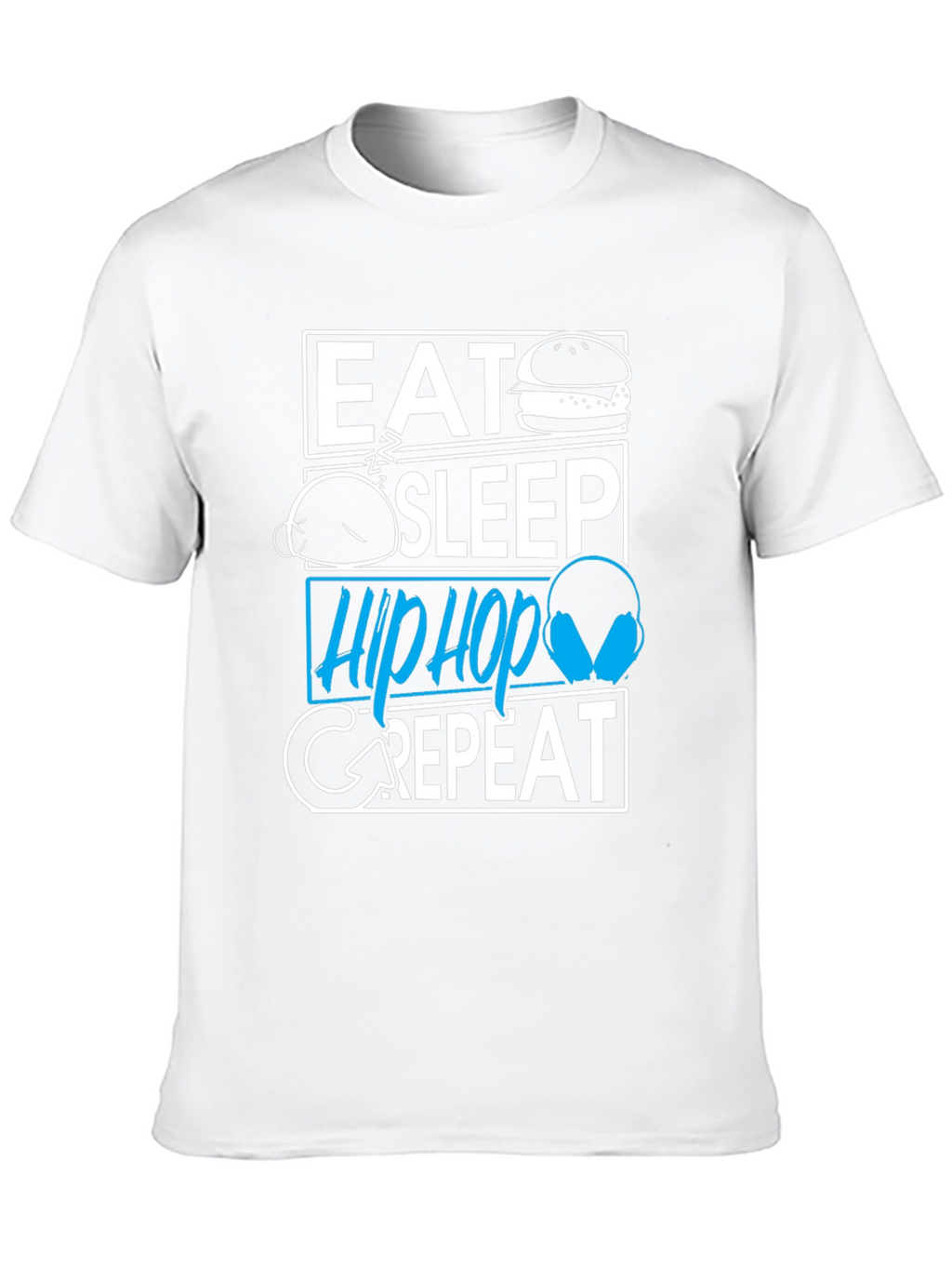 Eat Sleep Hip Hop Repeat Graphic T-Shirt