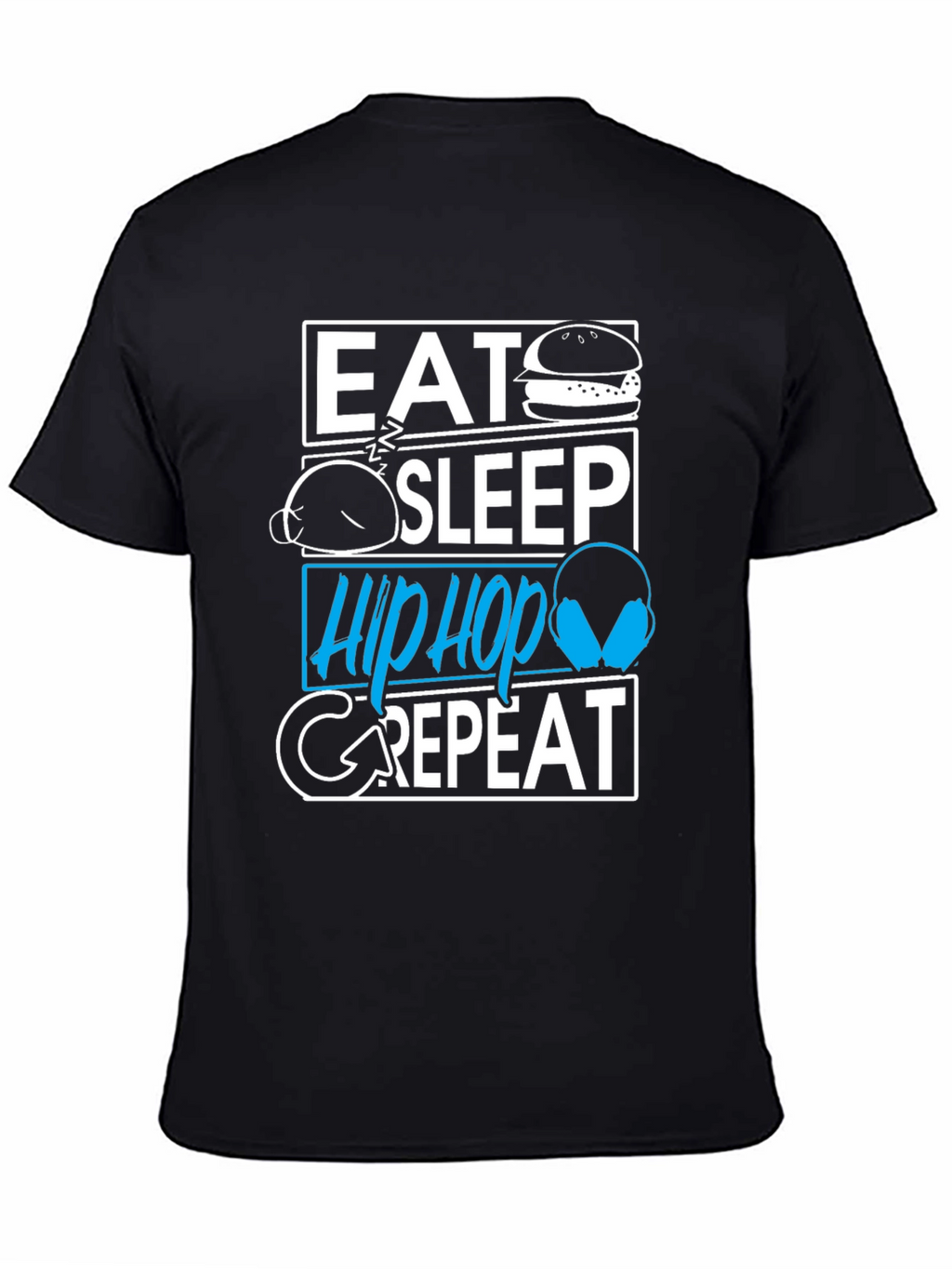 Eat Sleep Hip Hop Repeat Graphic T-Shirt