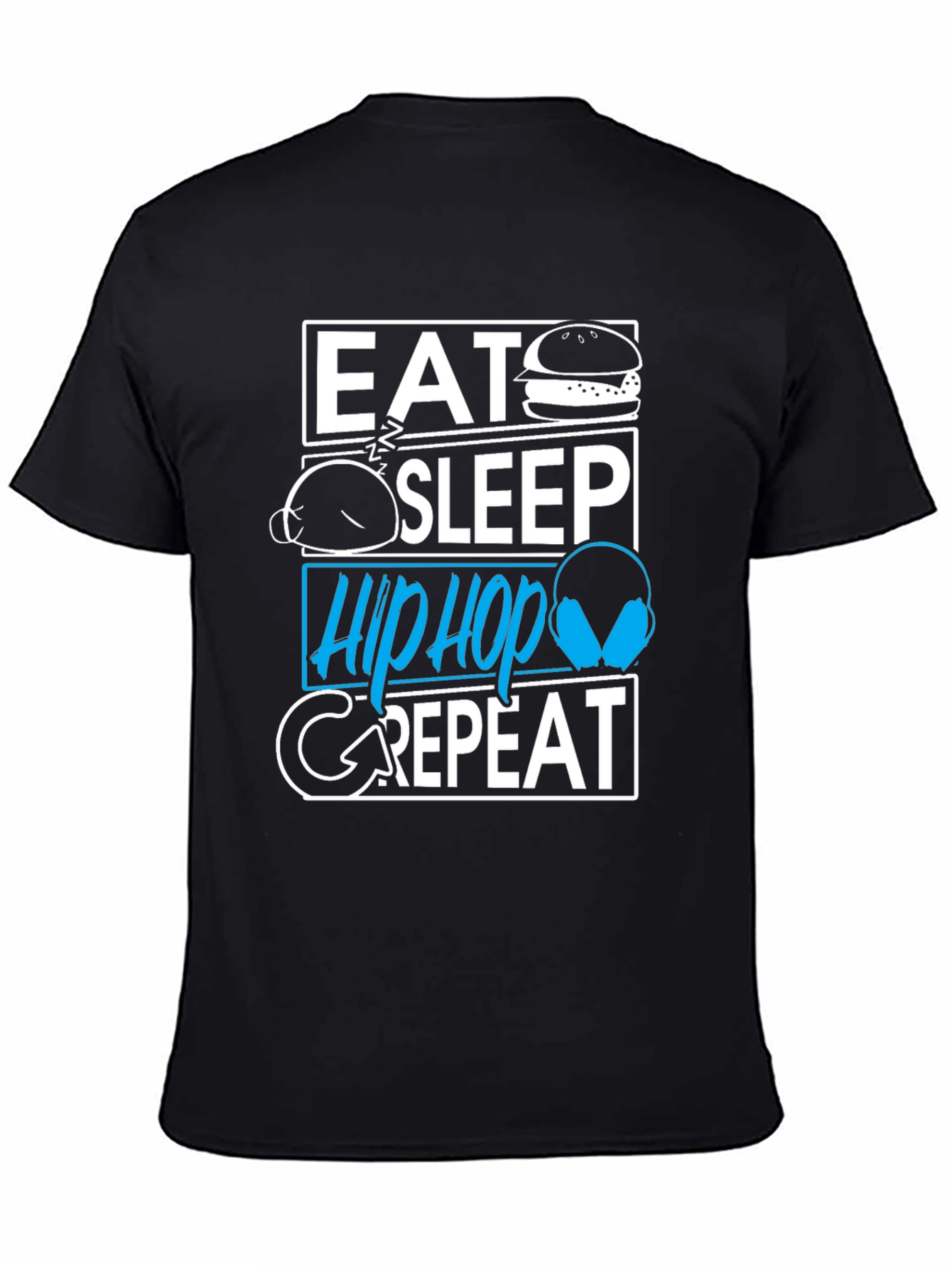 Eat Sleep Hip Hop Repeat Graphic T-Shirt