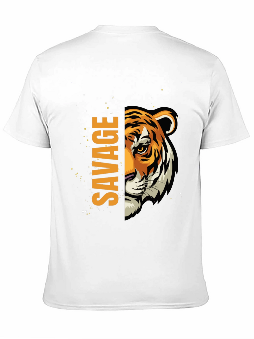 Savage Tiger Graphic Print Mens Black T-Shirt