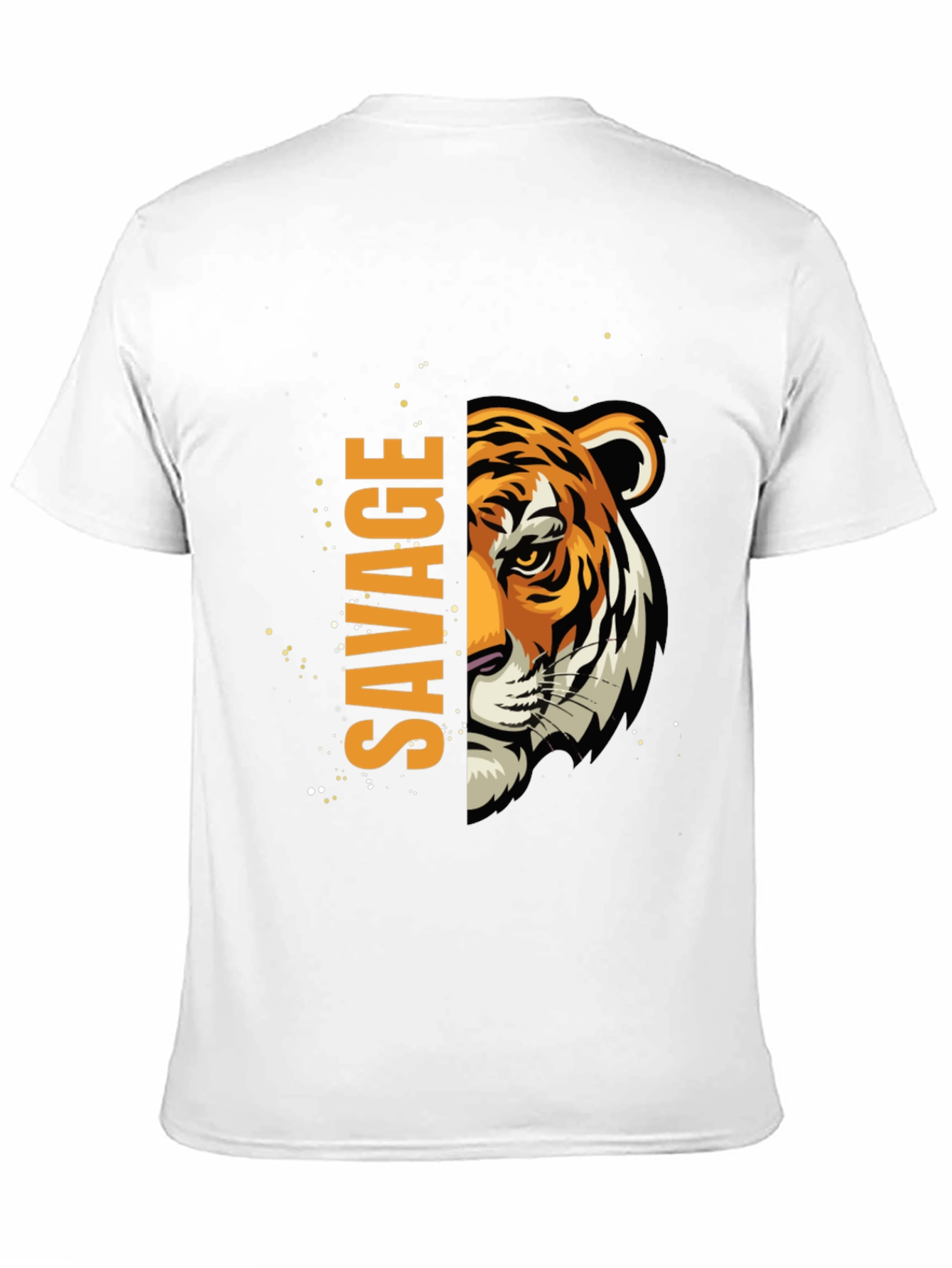 Savage Tiger Graphic Print Mens Black T-Shirt