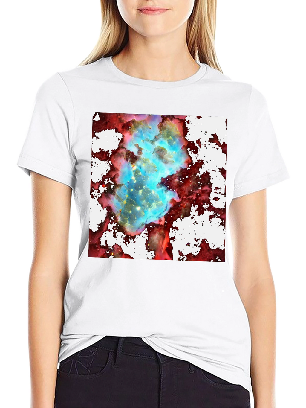 Nebula Print Black T-Shirt