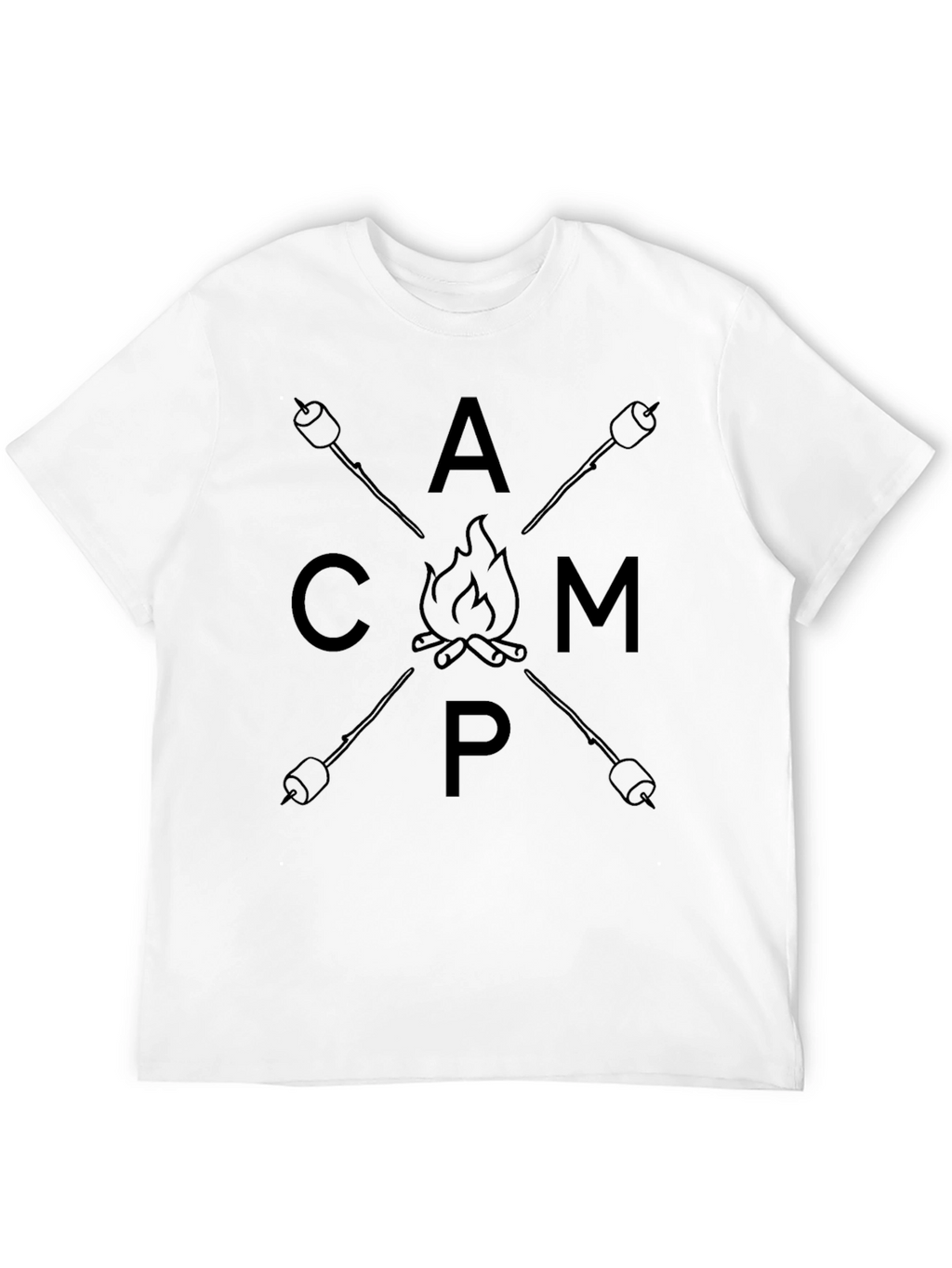 Camp Graphic T-Shirt - Marshmallow Bonfire Tee