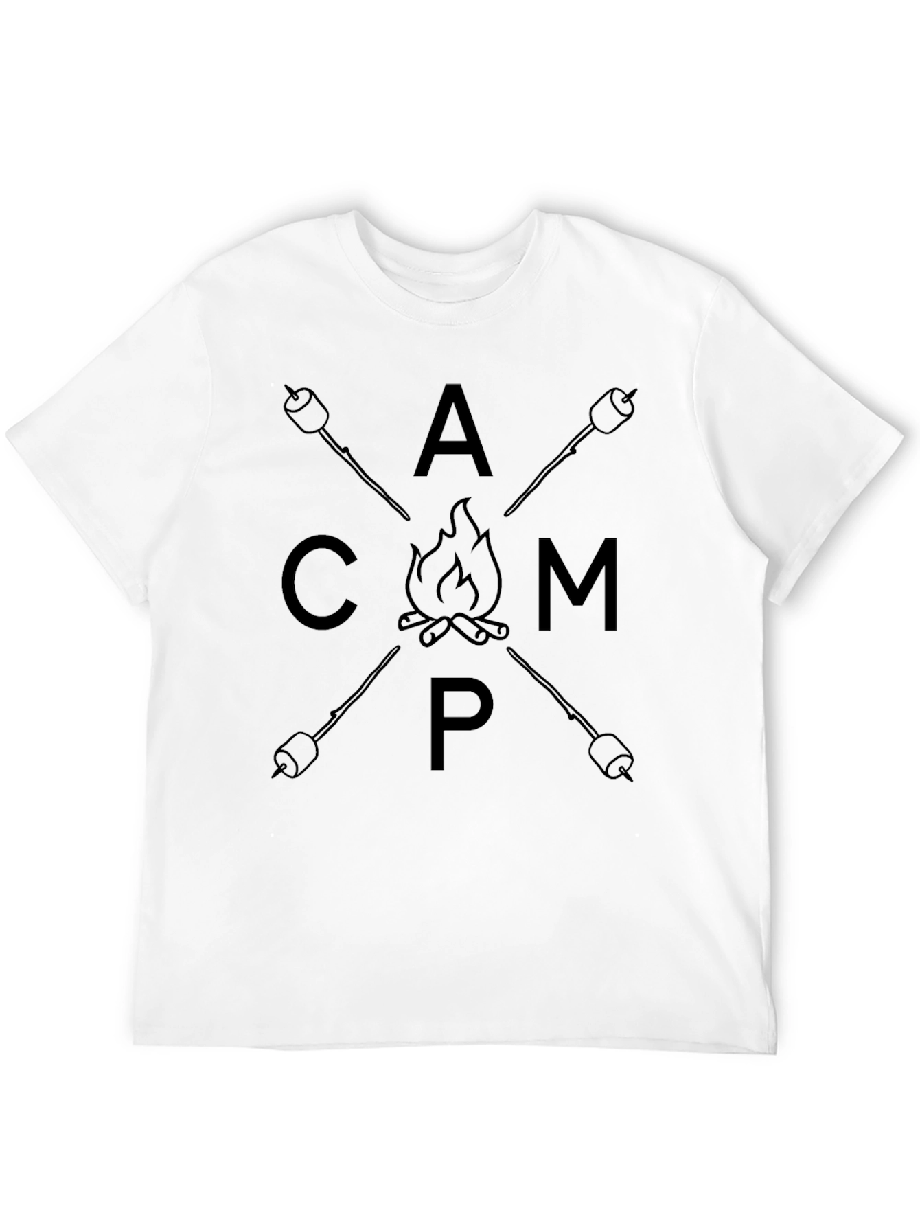 Camp Graphic T-Shirt - Marshmallow Bonfire Tee