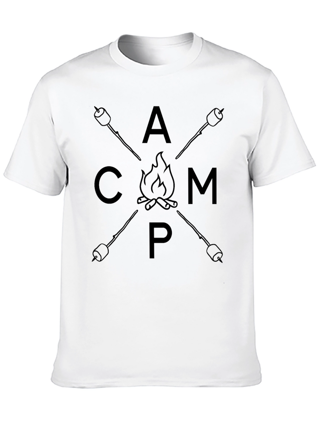Camp Graphic T-Shirt - Marshmallow Bonfire Tee
