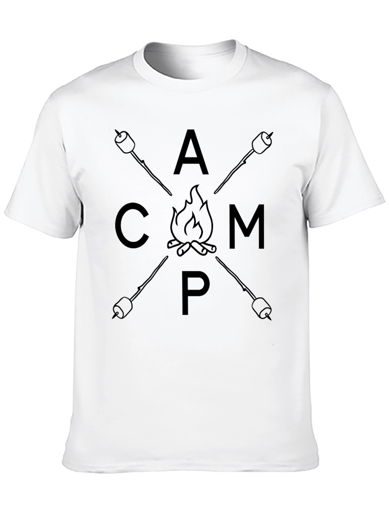 Camp Graphic T-Shirt - Marshmallow Bonfire Tee