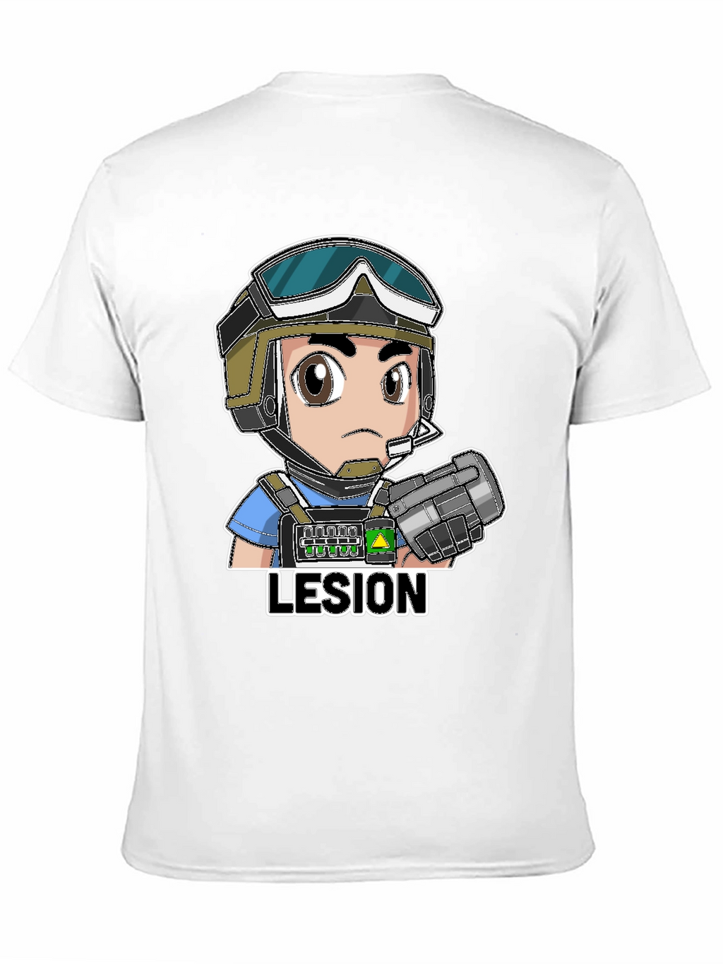 Lesion Cartoon Graphic Black T-Shirt