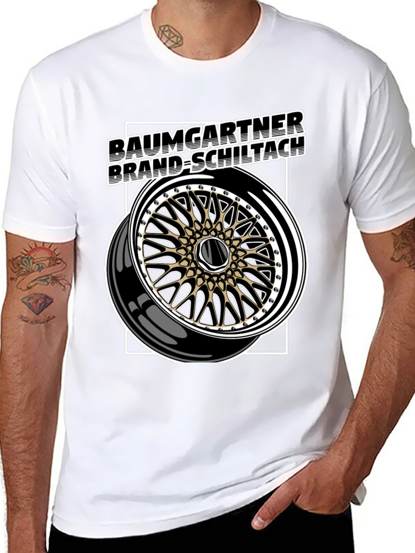 Baumgartner Brand-Schiltach Wheel Graphic Tee - Black
