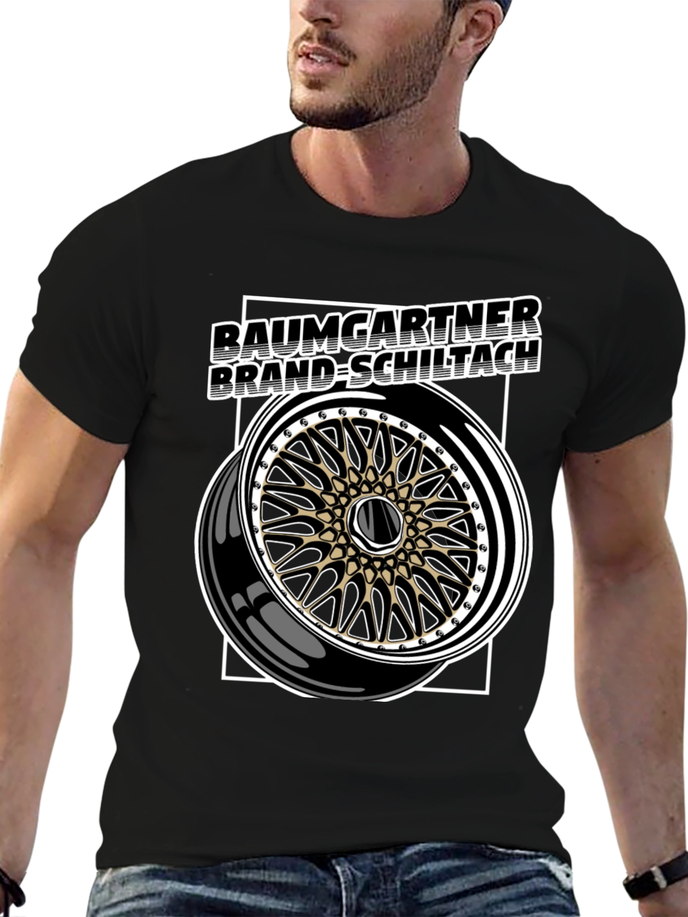 Baumgartner Brand-Schiltach Wheel Graphic Tee - Black