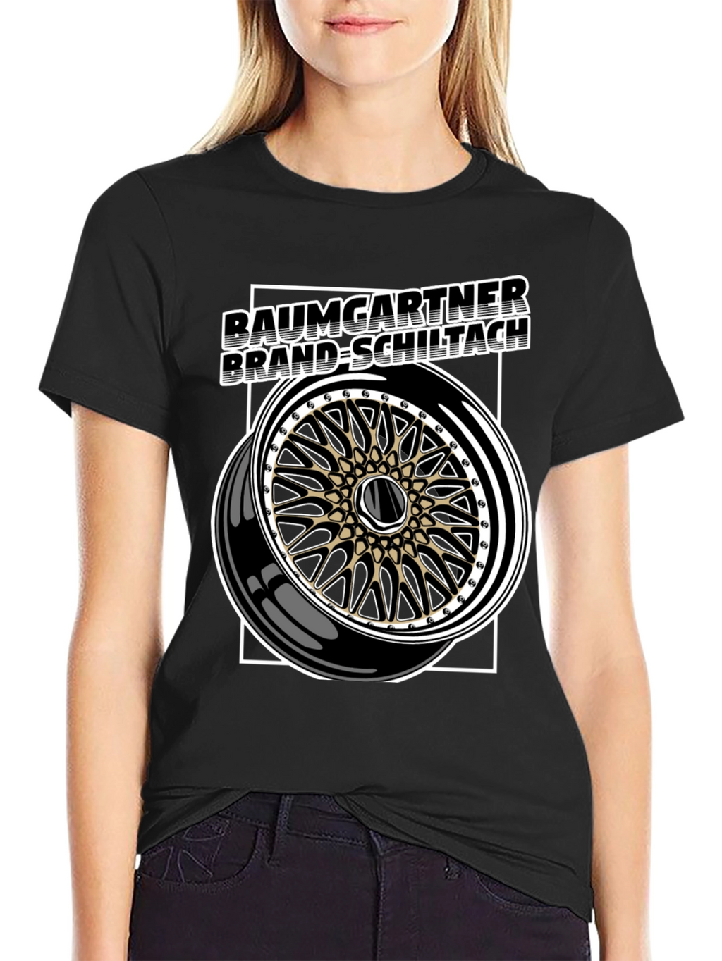 Baumgartner Brand-Schiltach Wheel Graphic Tee - Black