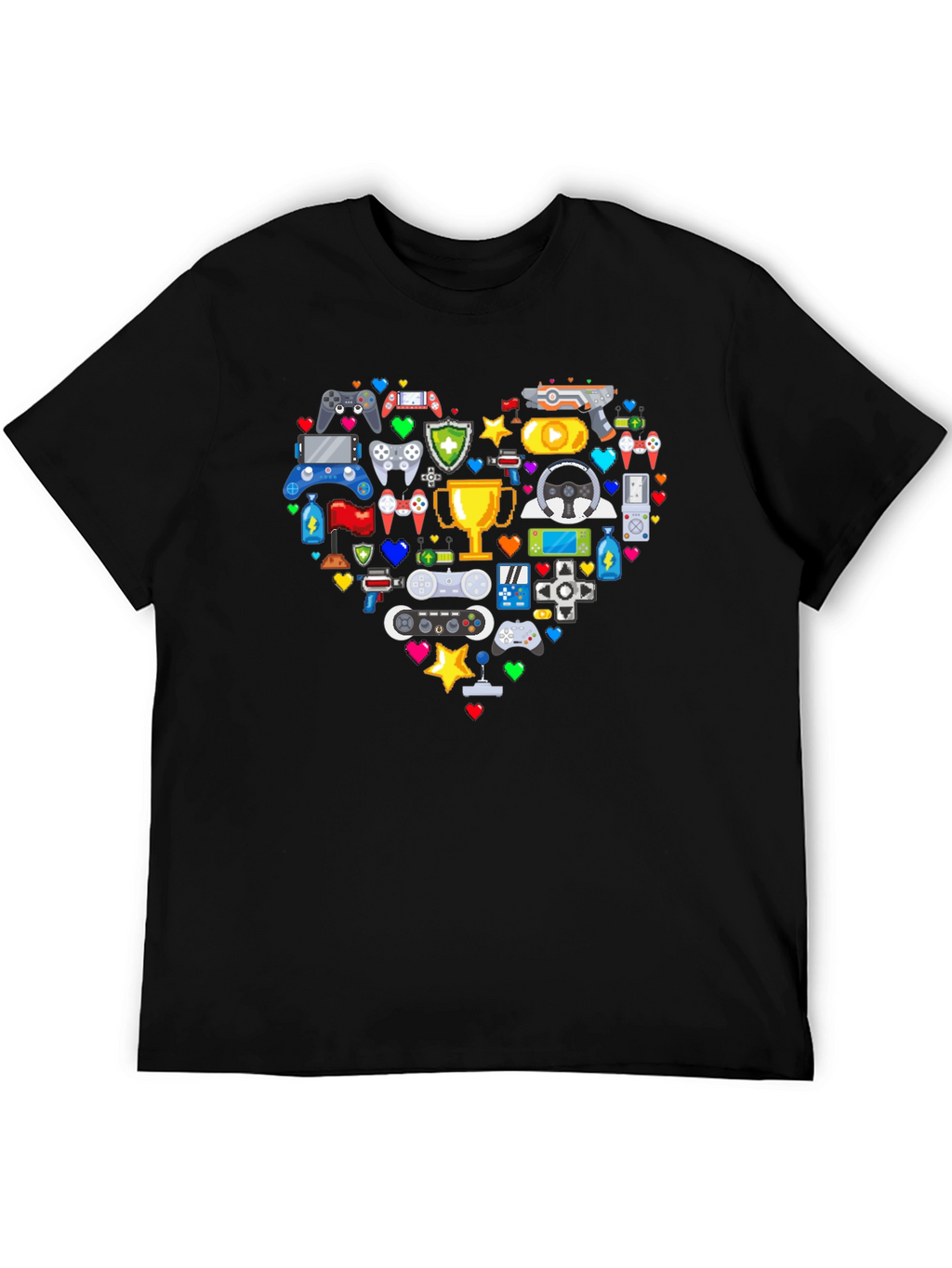 Gamer Heart Graphic T-Shirt - Love Gaming!