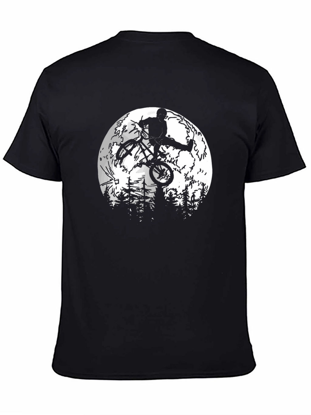 BMX Rider Moon Graphic T-Shirt