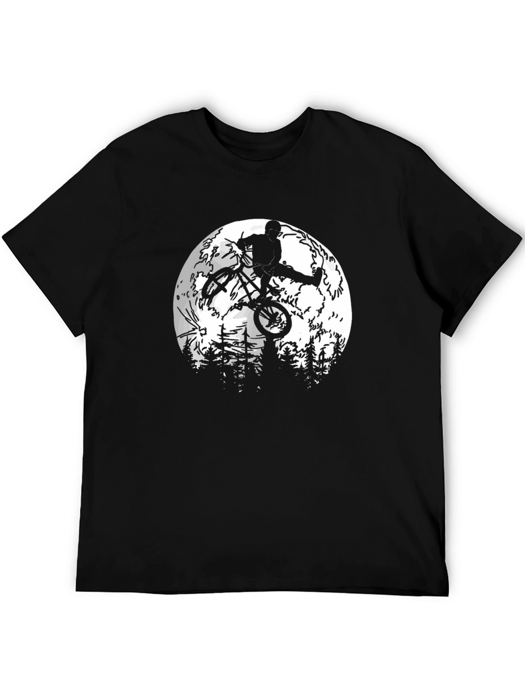 BMX Rider Moon Graphic T-Shirt