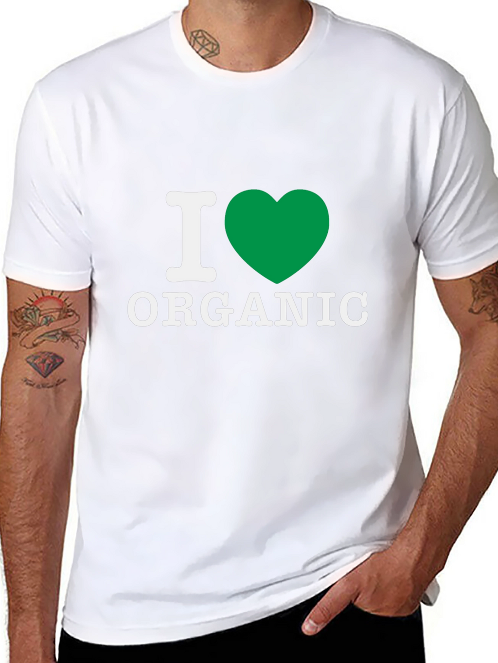 I Heart Organic Graphic T-Shirt - Eco Friendly