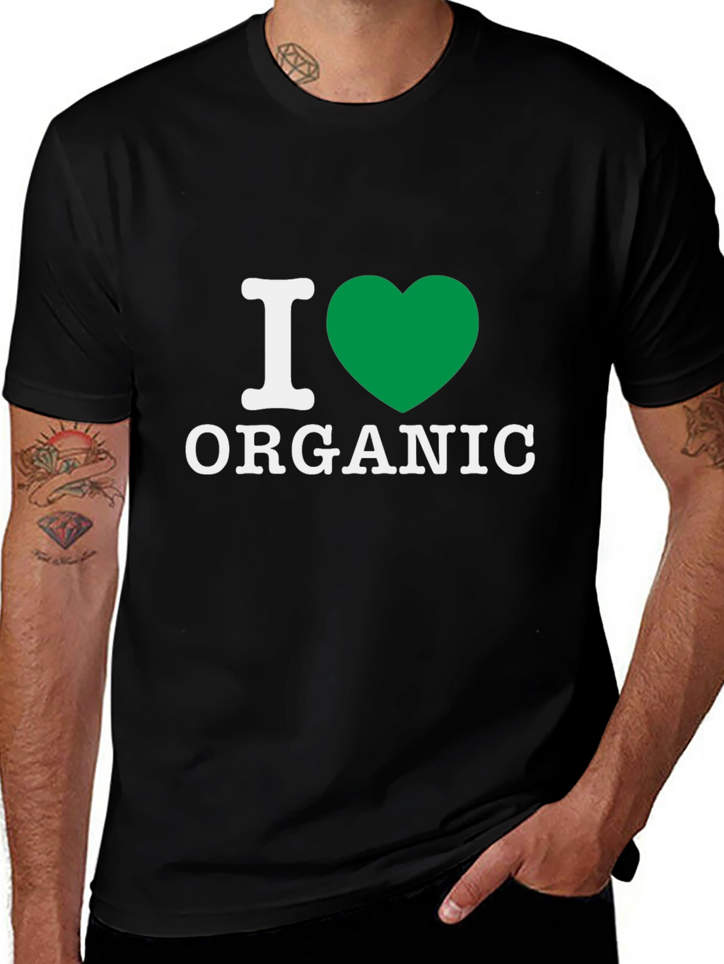 I Heart Organic Graphic T-Shirt - Eco Friendly