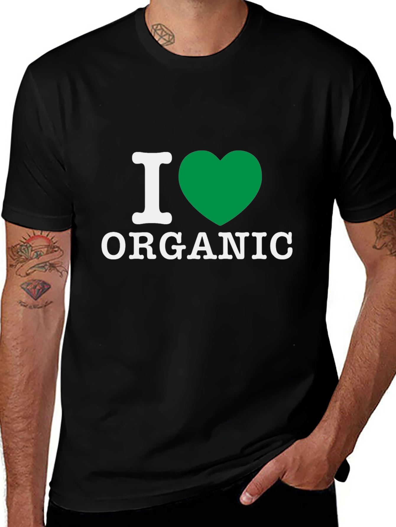 I Heart Organic Graphic T-Shirt - Eco Friendly