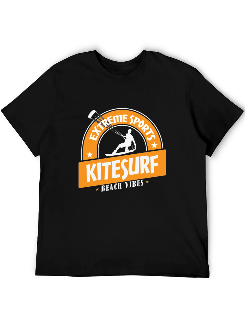 Kitesurf Beach Vibes Black T-Shirt