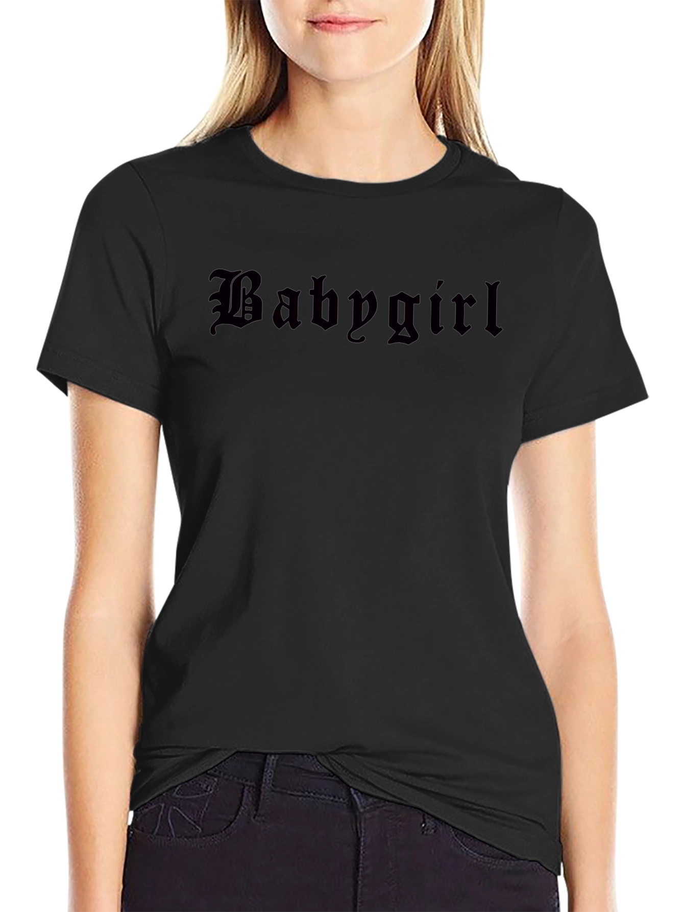 Babygirl Gothic Tee - Classic Black T-Shirt
