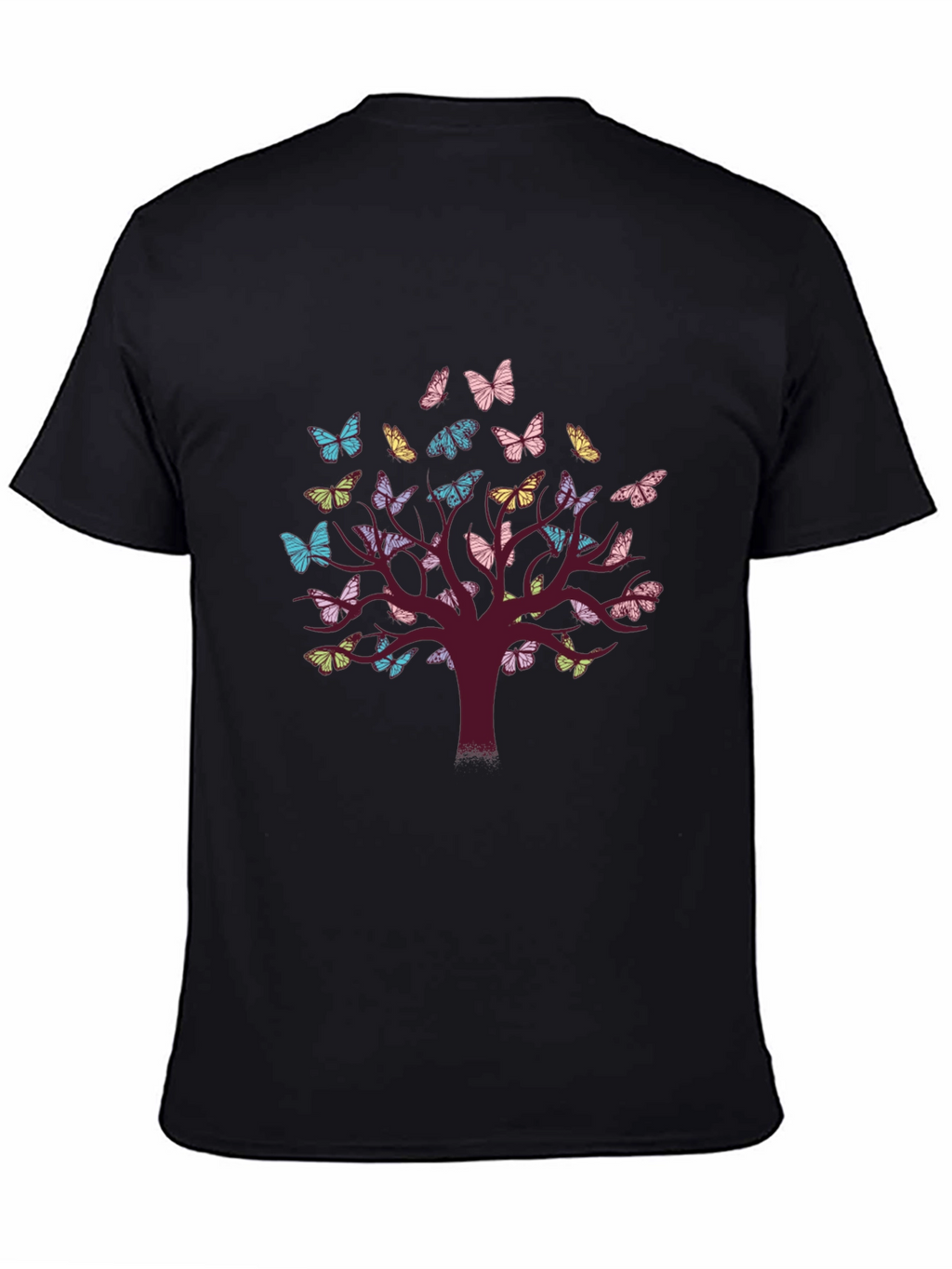 Butterfly Tree Graphic Tee - Nature Inspired Comfort