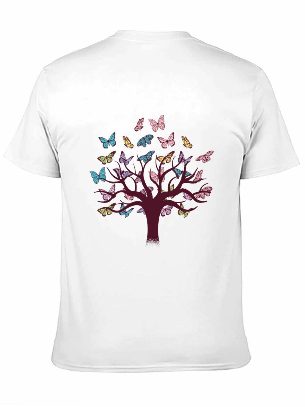 Butterfly Tree Graphic Tee - Nature Inspired Comfort