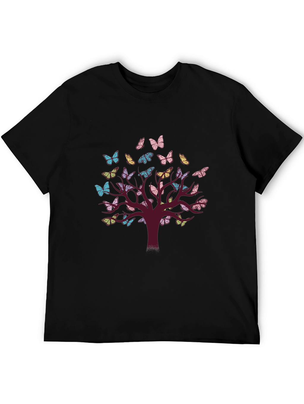 Butterfly Tree Graphic Tee - Nature Inspired Comfort