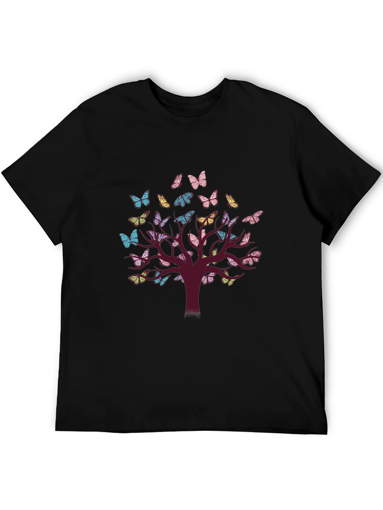 Butterfly Tree Graphic Tee - Nature Inspired Comfort