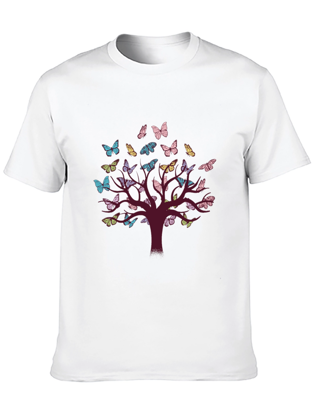 Butterfly Tree Graphic Tee - Nature Inspired Comfort