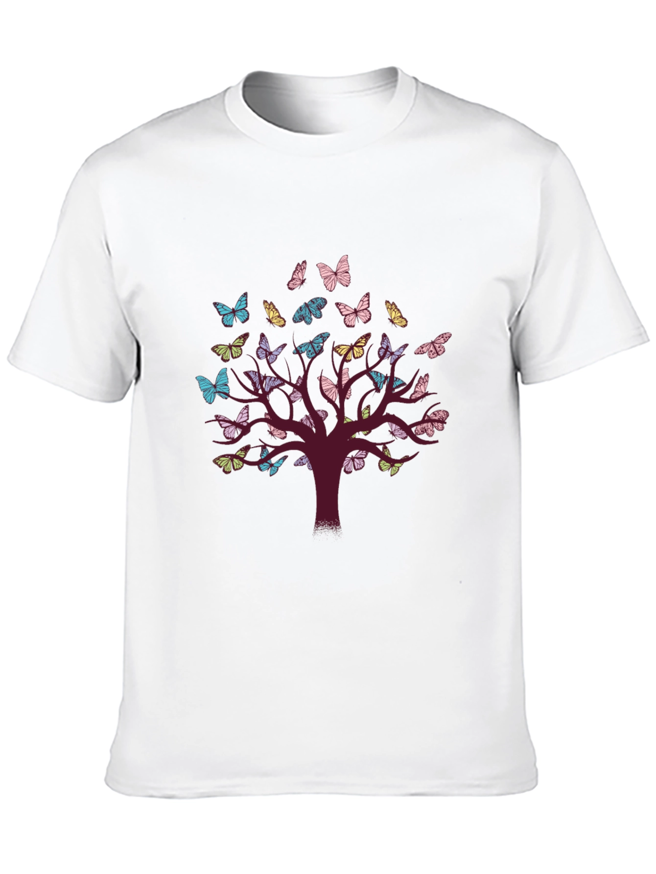 Butterfly Tree Graphic Tee - Nature Inspired Comfort