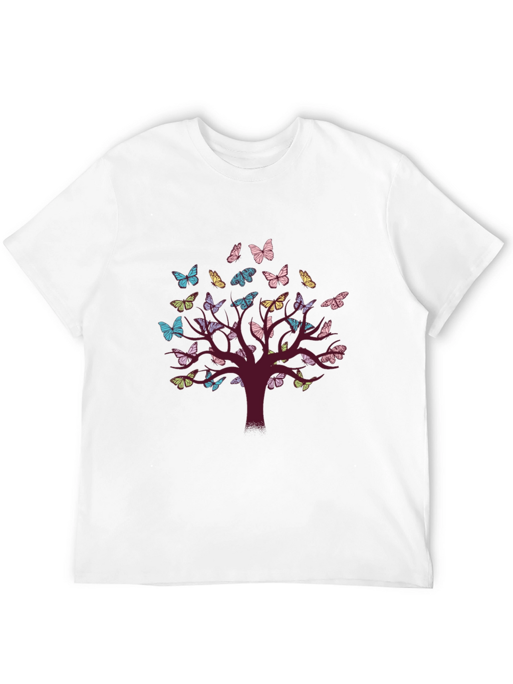 Butterfly Tree Graphic Tee - Nature Inspired Comfort