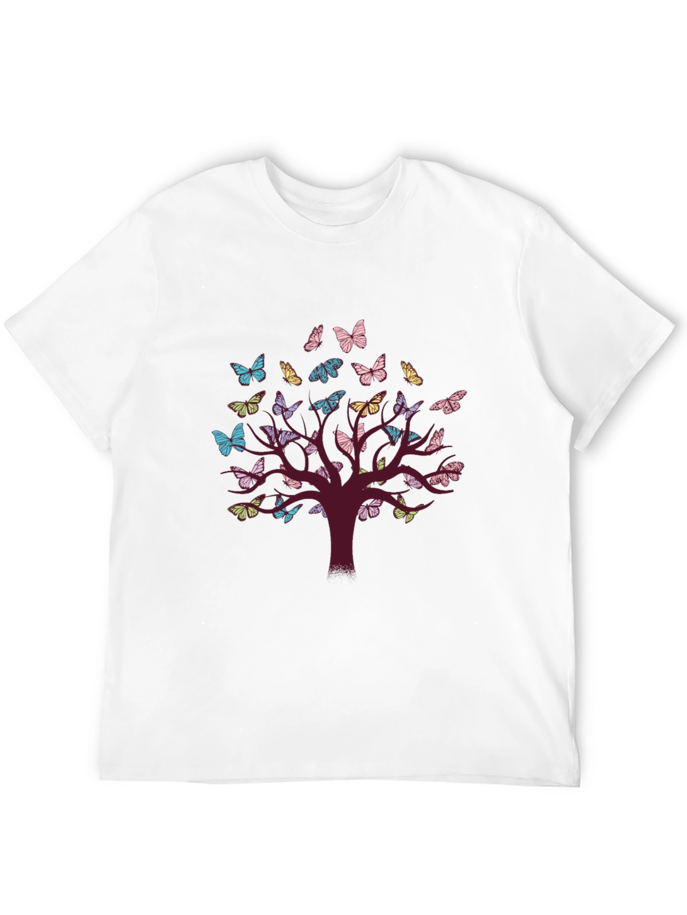 Butterfly Tree Graphic Tee - Nature Inspired Comfort