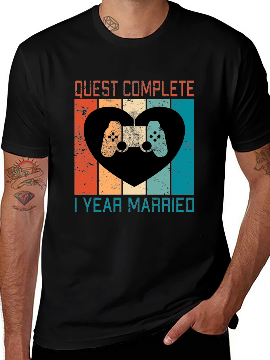 Quest Complete 1 Year Married Anniversary T-Shirt
