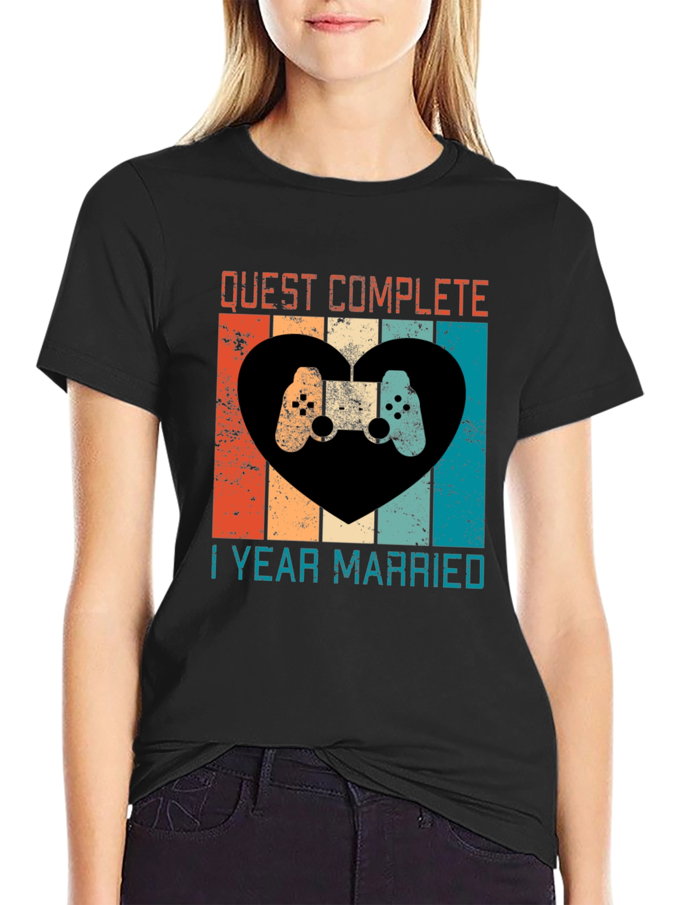 Quest Complete 1 Year Married Anniversary T-Shirt