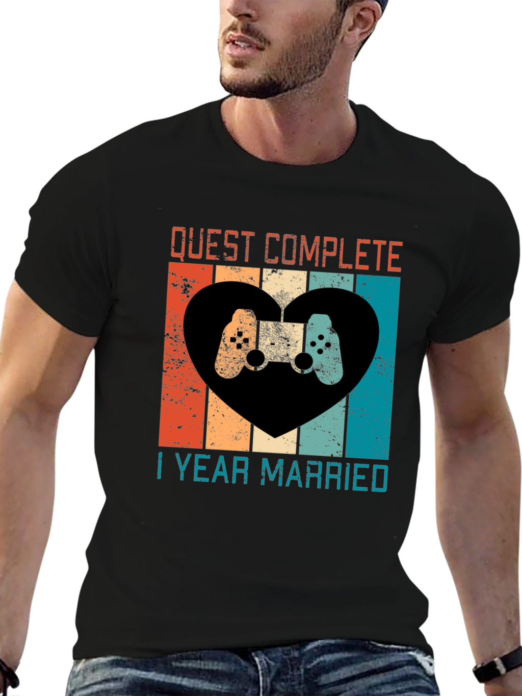 Quest Complete 1 Year Married Anniversary T-Shirt