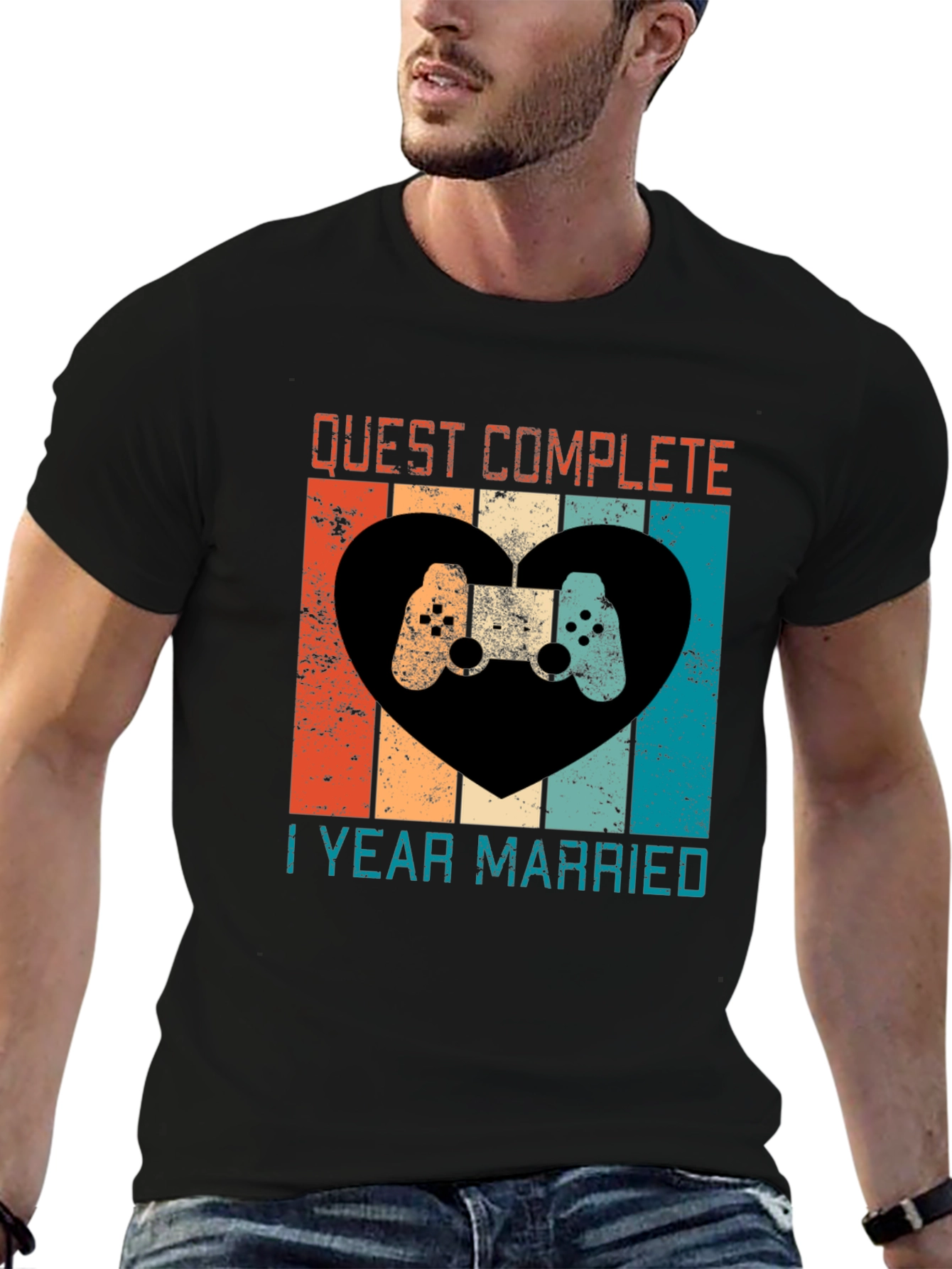 Quest Complete 1 Year Married Anniversary T-Shirt