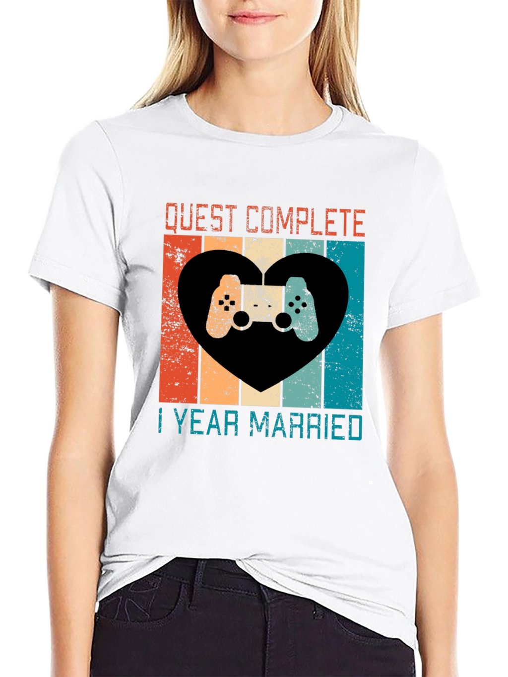 Quest Complete 1 Year Married Anniversary T-Shirt