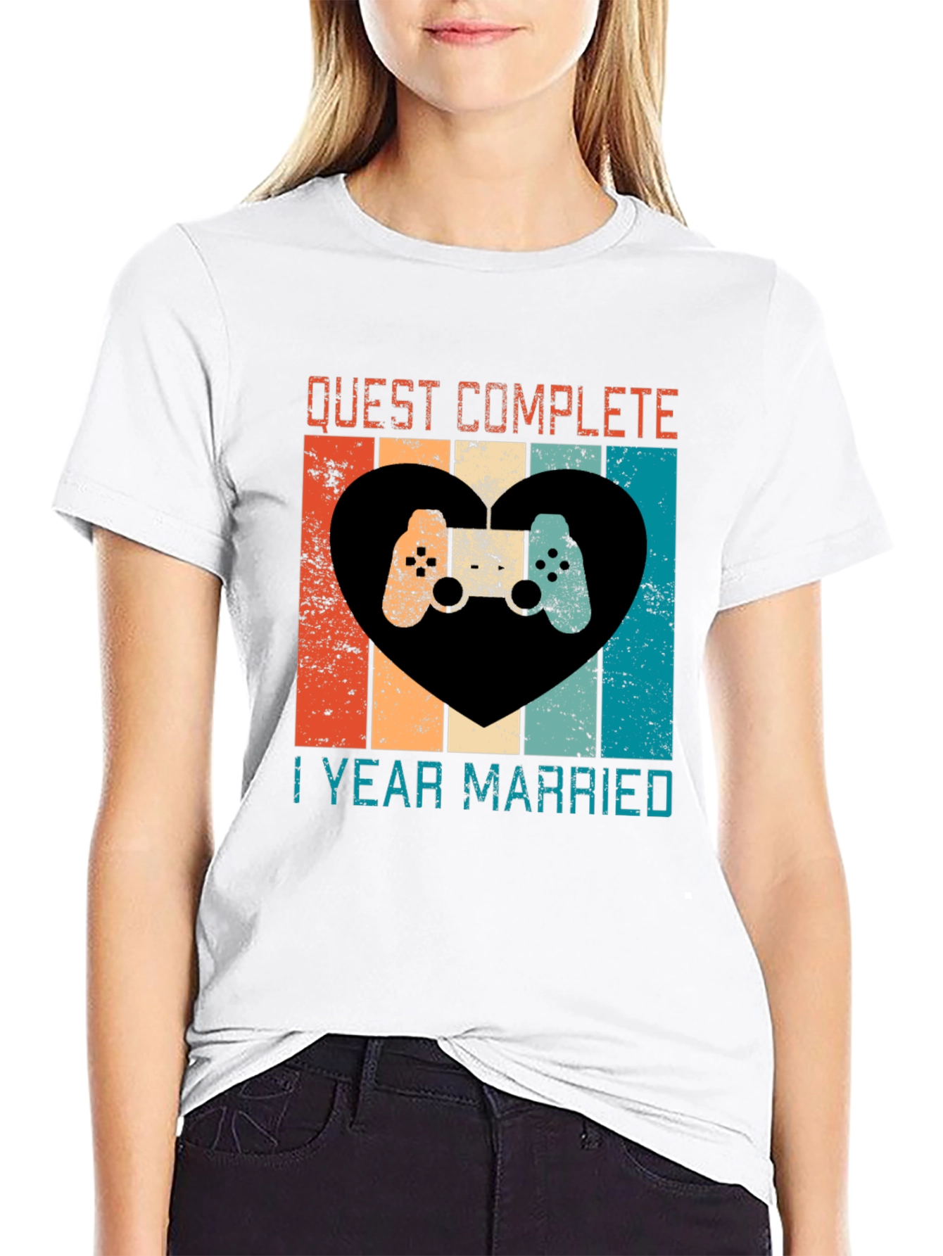 Quest Complete 1 Year Married Anniversary T-Shirt