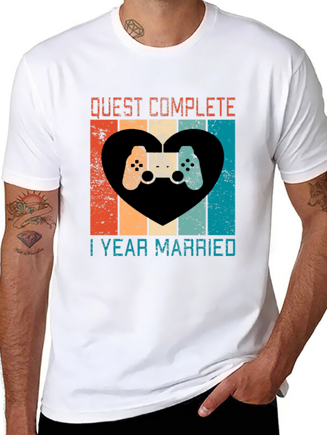 Quest Complete 1 Year Married Anniversary T-Shirt