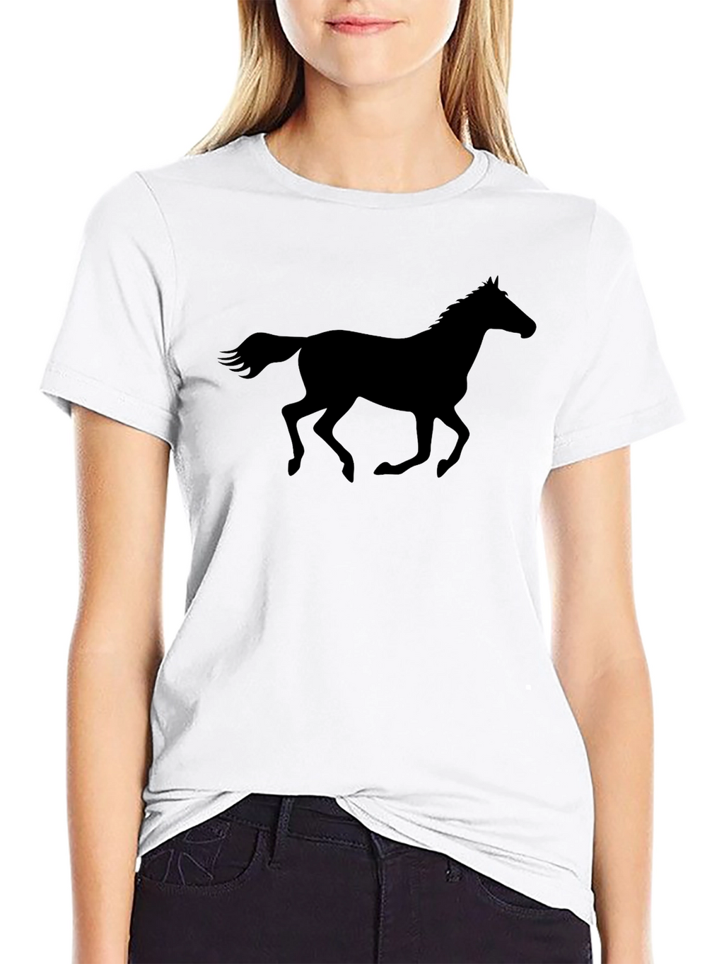 Black Horse Silhouette T-Shirt