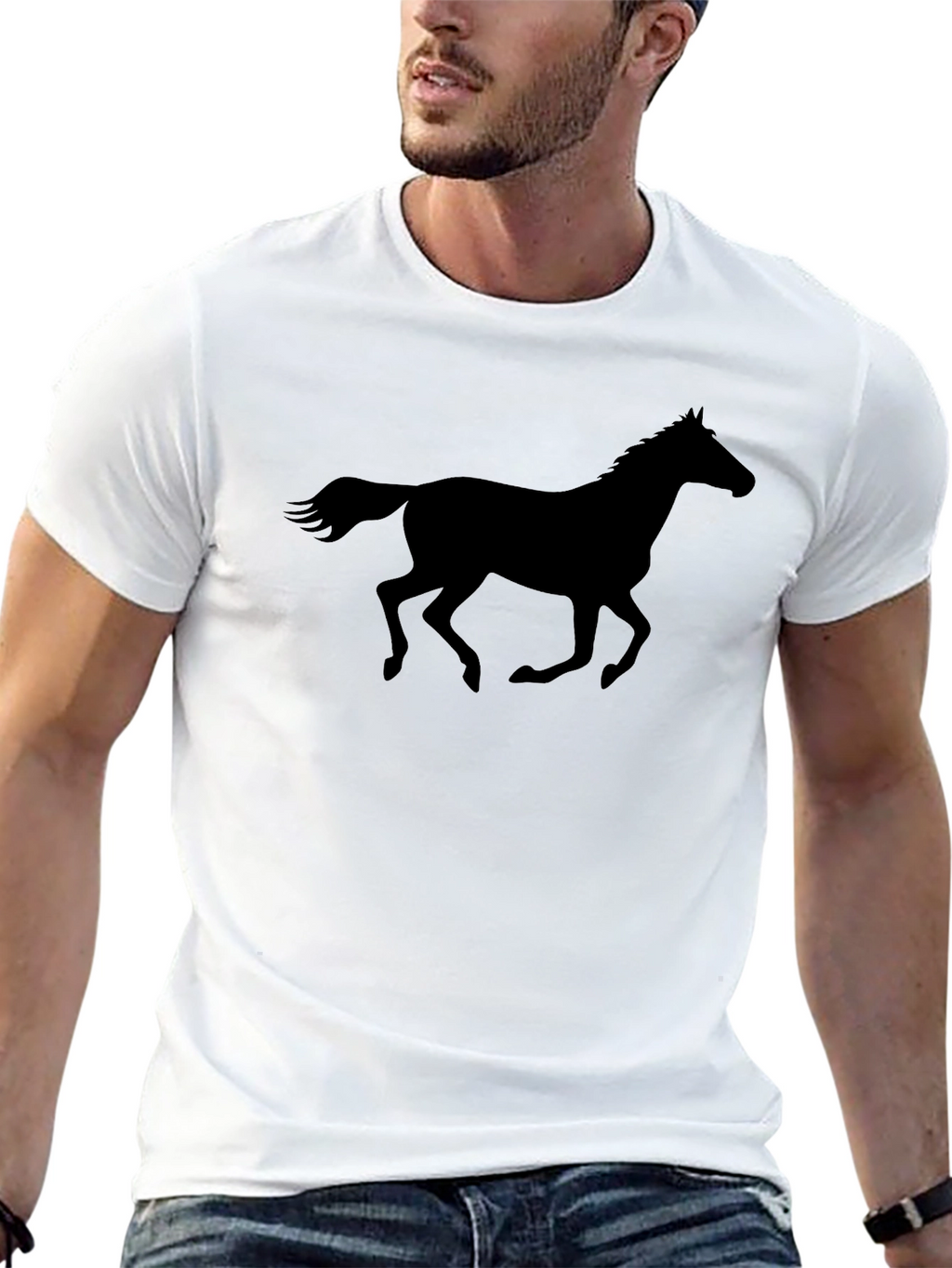 Black Horse Silhouette T-Shirt