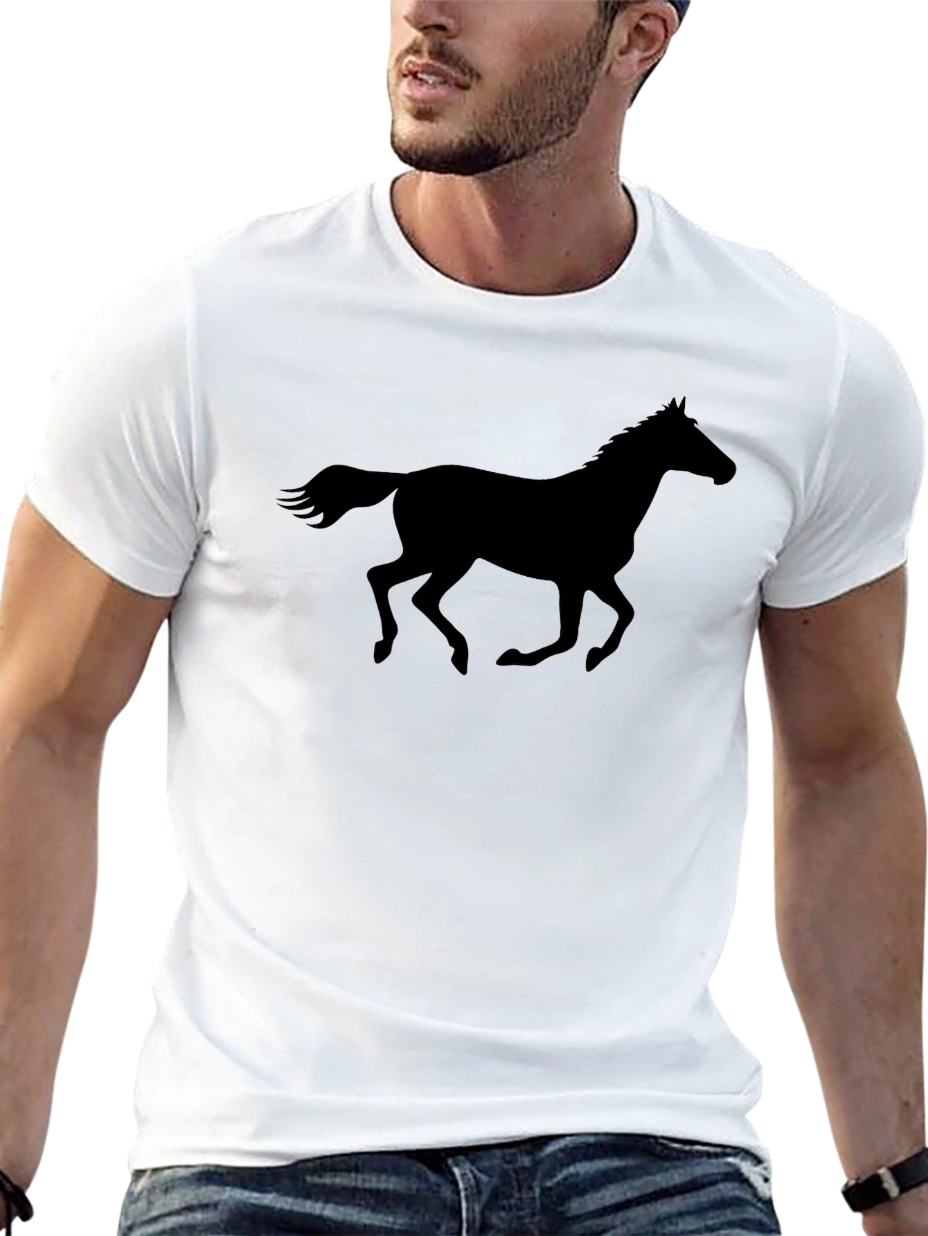 Black Horse Silhouette T-Shirt