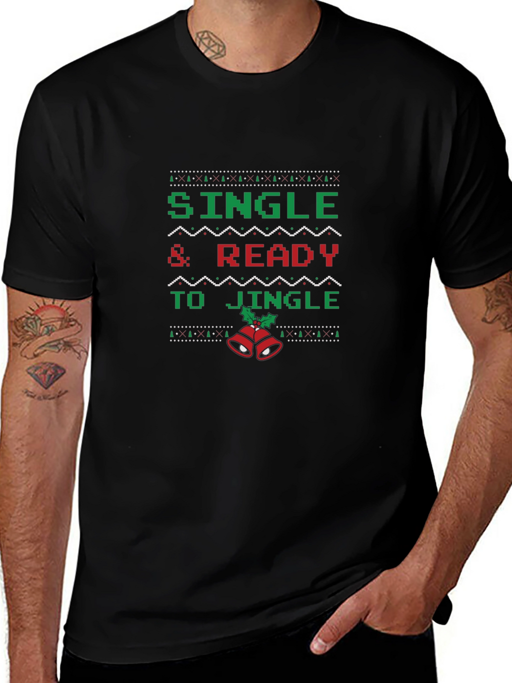 Single & Ready To Jingle Christmas Graphic Tee