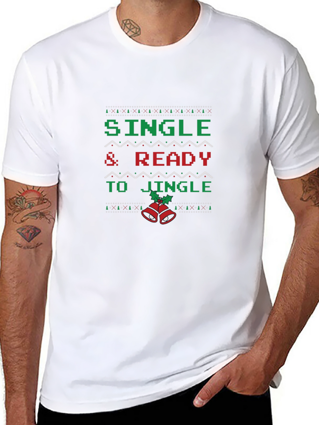 Single & Ready To Jingle Christmas Graphic Tee