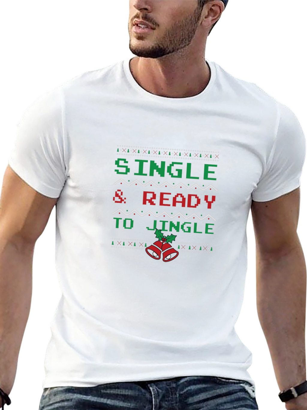 Single & Ready To Jingle Christmas Graphic Tee