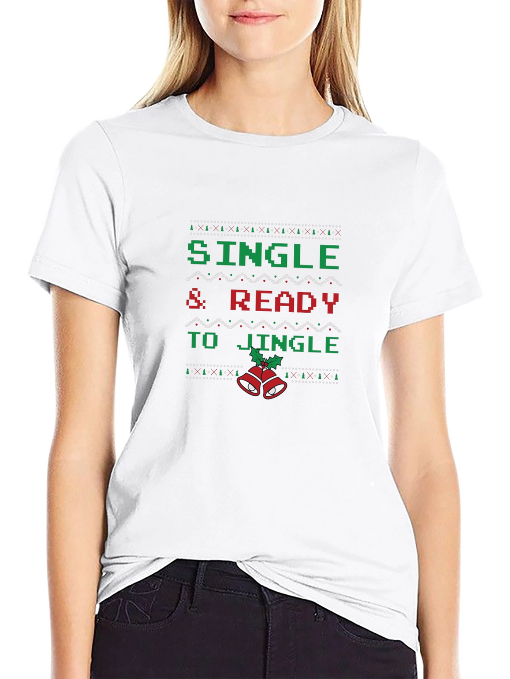 Single & Ready To Jingle Christmas Graphic Tee