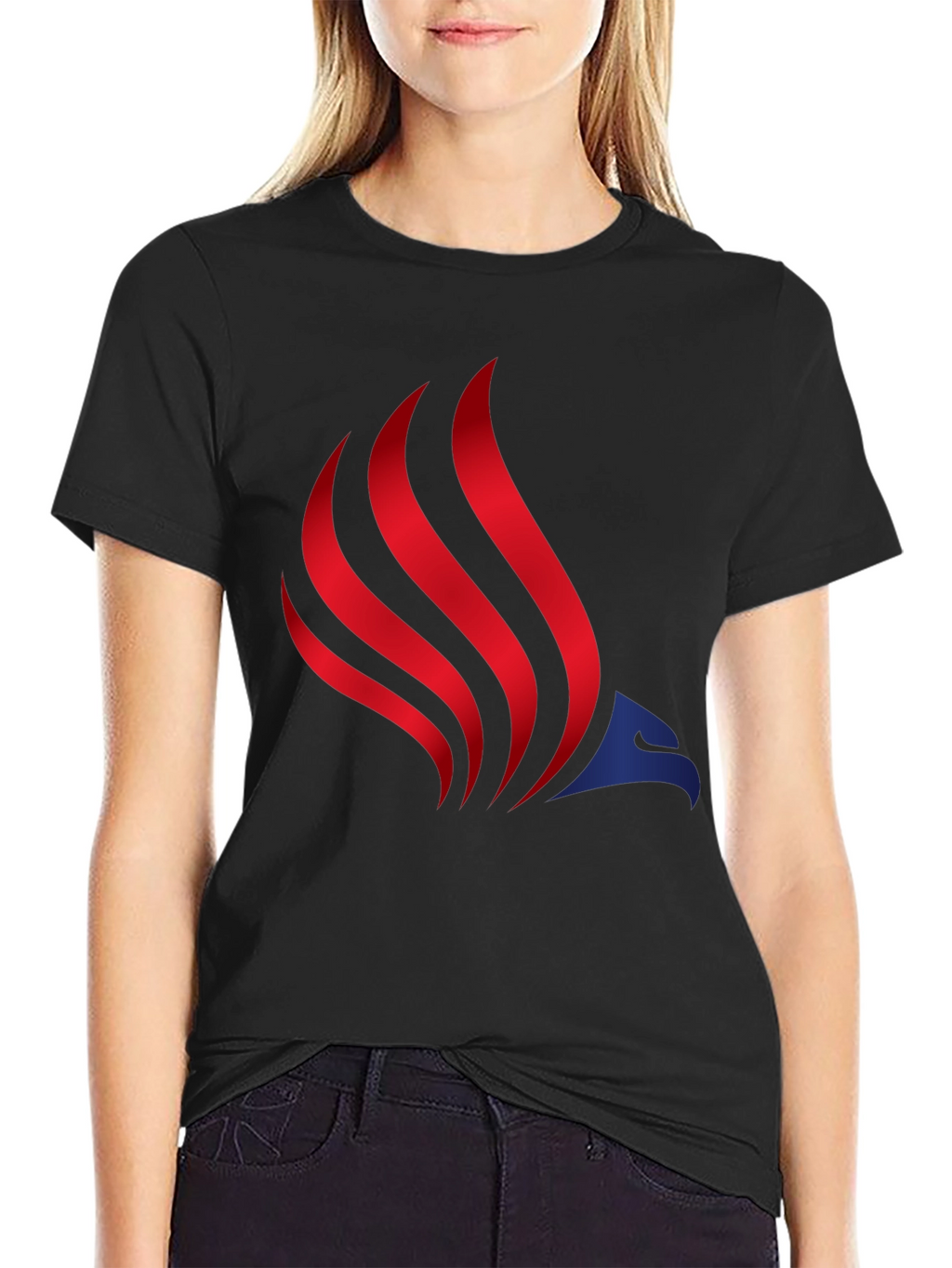Patriotic Eagle Graphic Tee - Red White and Blue