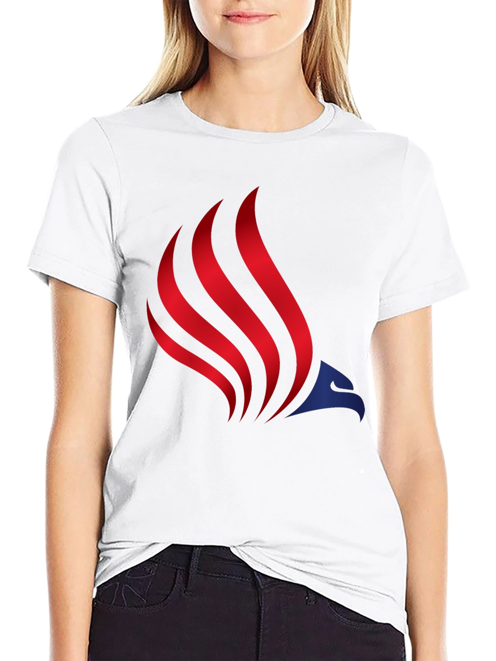 Patriotic Eagle Graphic Tee - Red White and Blue
