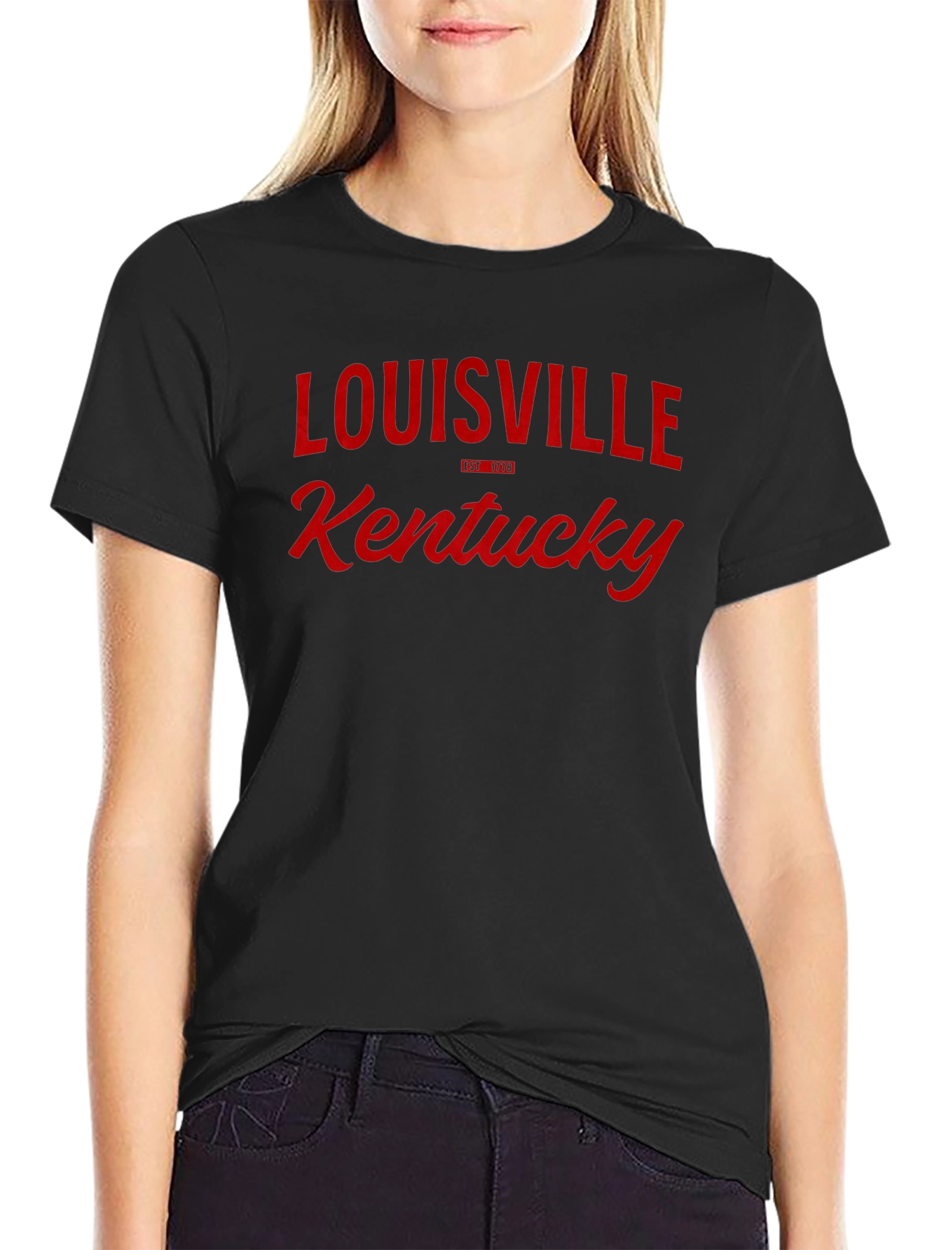 Louisville Kentucky Graphic Tee - Black