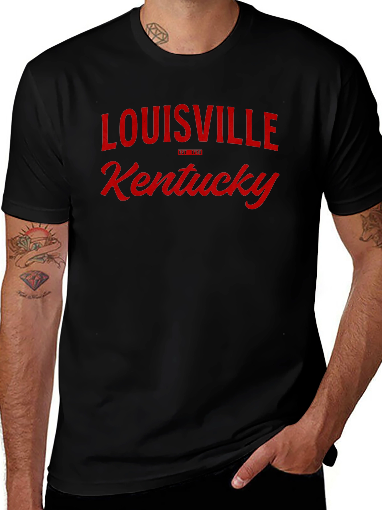 Louisville Kentucky Graphic Tee - Black